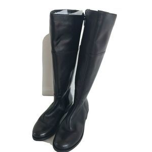 Italian Shoemakers Womens Black Tall Leather Boots